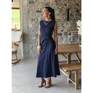 Robe longue Bertha - Bleu marine