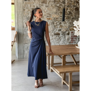 Robe longue Bertha - Bleu marine