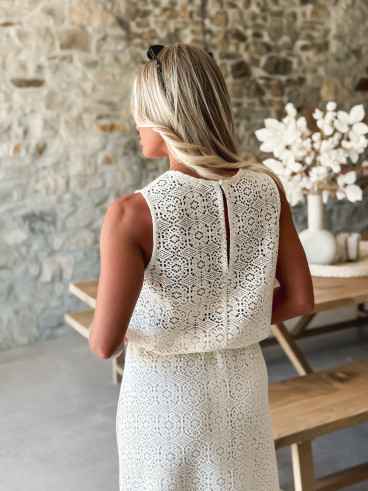 Blouse courte Anollia - Ecru