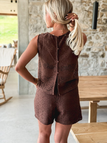 Blouse Anollia - Chocolat