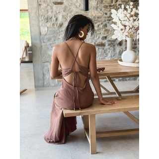 Robe longue Véllia - Chocolat