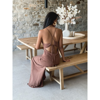 Robe longue Véllia - Chocolat