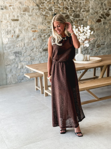 Blouse courte Anollia - Chocolat