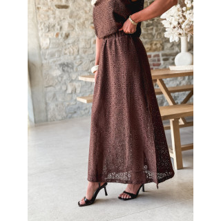 Jupe longue Anollia - Chocolat