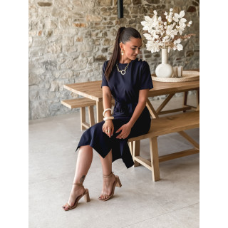 Robe longue Gianina - Bleu marine