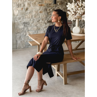 Robe longue Gianina - Bleu marine
