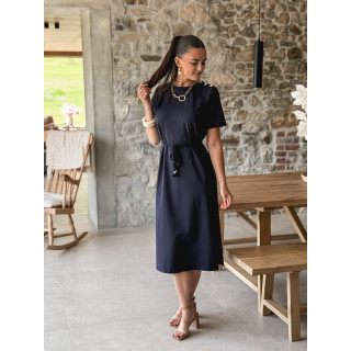 Robe longue Gianina - Bleu marine