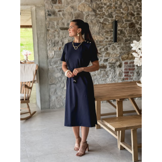 Robe longue Gianina - Bleu marine