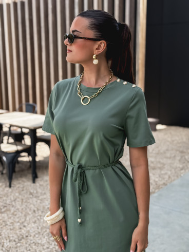 Robe longue Gianina - Kaki