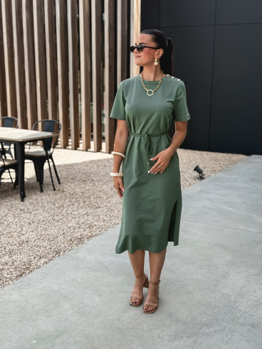 Robe longue Gianina - Kaki