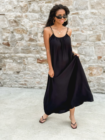 Robe longue Venetta - Noir