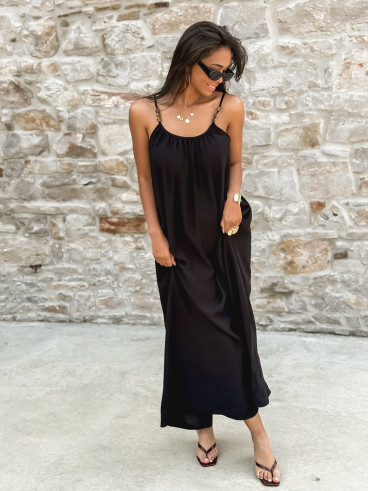 Robe longue Venetta - Noir