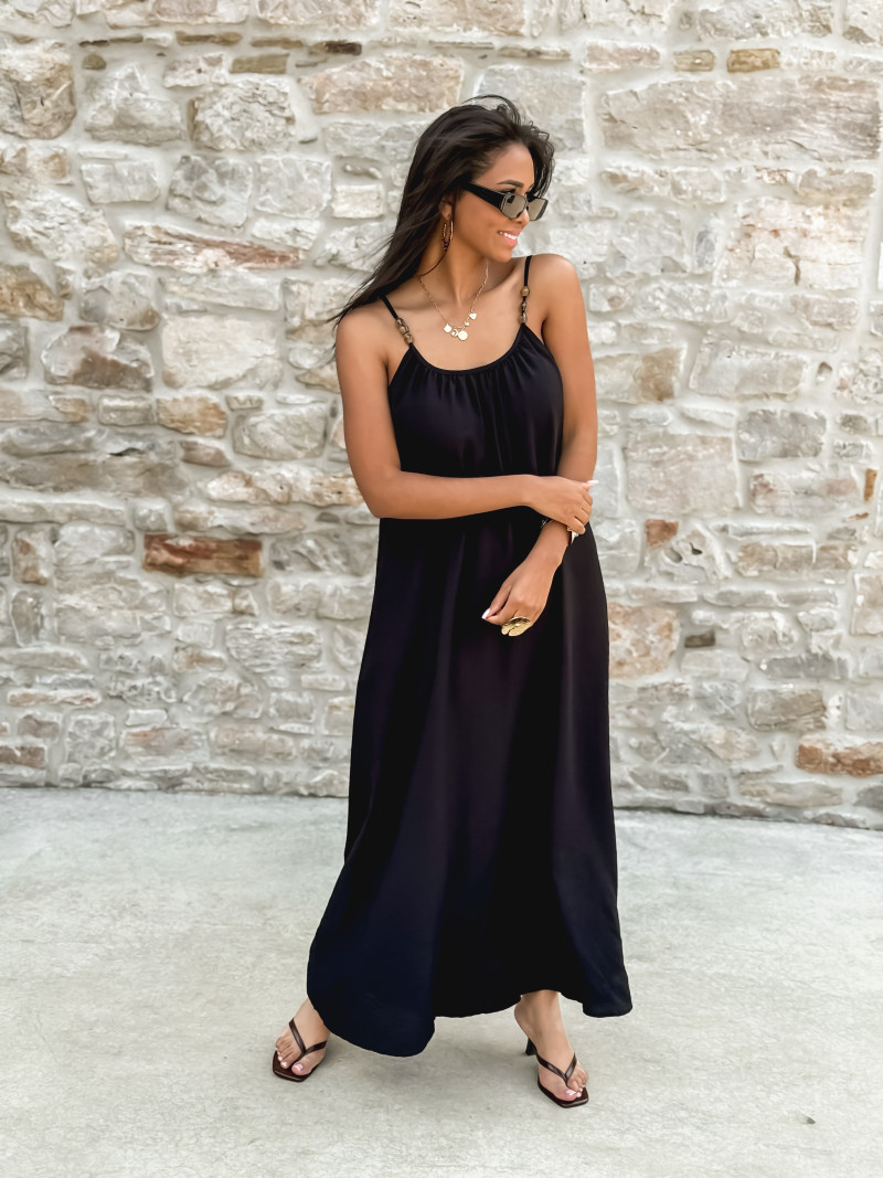 Robe longue Venetta - Noir