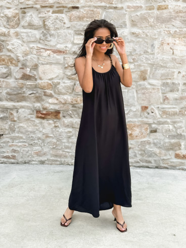 Robe longue Venetta - Noir