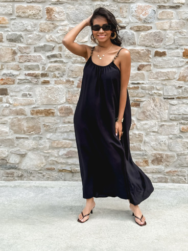 Robe longue Venetta - Noir
