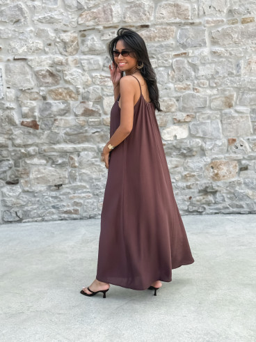 Robe longue Venetta - Marron