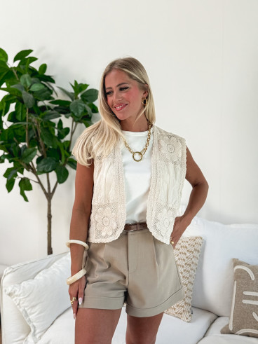 Gilet à motifs Lainey - Beige