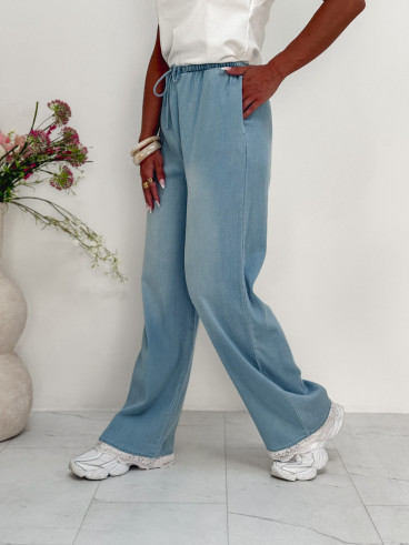 Pantalon fluide Aglaé - Bleu jeans