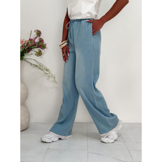 Pantalon fluide Aglaé - Bleu jeans