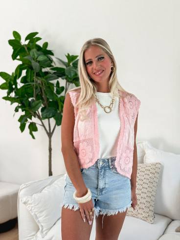 Gilet à motifs Lainey - Rose