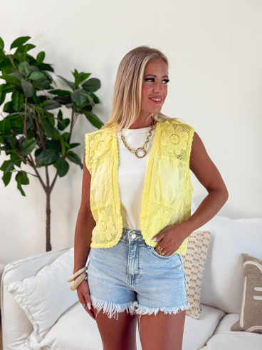 Gilet à motifs Lainey - Jaune