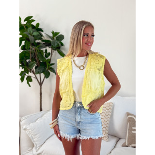 Gilet à motifs Lainey - Jaune