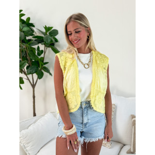 Gilet à motifs Lainey - Jaune