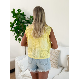 Gilet à motifs Lainey - Jaune
