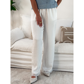 Pantalon fluide Miruna - Blanc