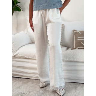 Pantalon fluide Miruna - Blanc