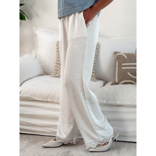 Pantalon fluide Miruna - Blanc