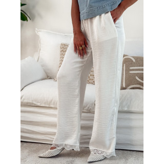 Pantalon fluide Miruna - Blanc