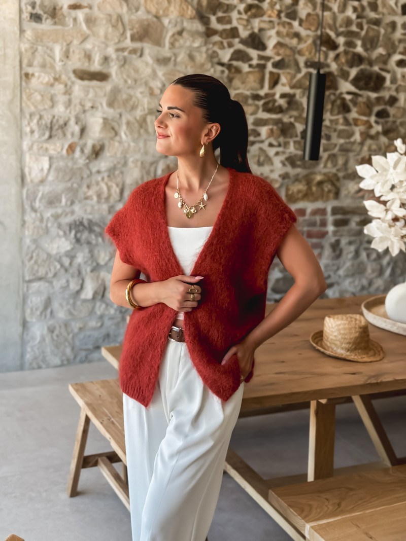 Gilet Milly Rouille
