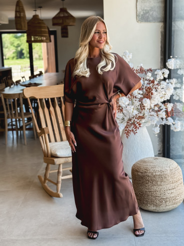 Robe longue Daenerys - Chocolat