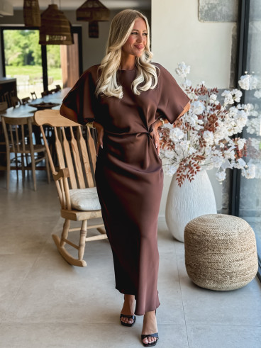 Robe longue Daenerys - Chocolat