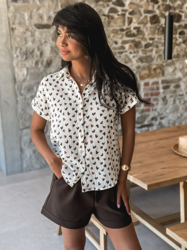 Chemise Laurenza - Blanc/Chocolat