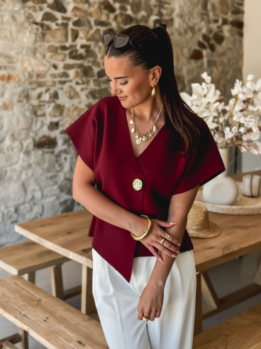 Gilet Savia - Bordeaux