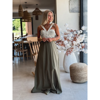 Robe longue Meylin - Kaki