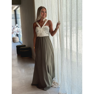Robe longue Meylin - Kaki