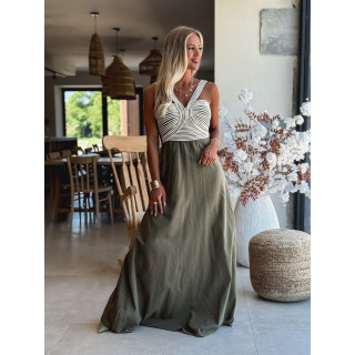 Robe longue Meylin - Kaki