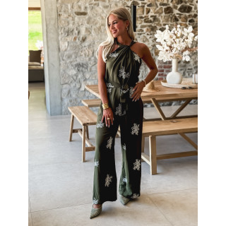 Combinaison pantalon à motifs Meryem - Kaki