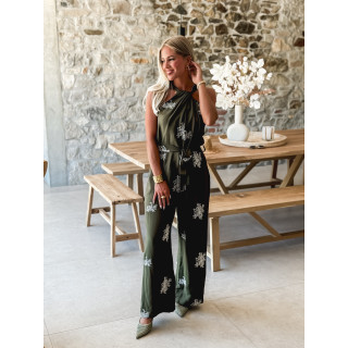 Combinaison pantalon à motifs Meryem - Kaki