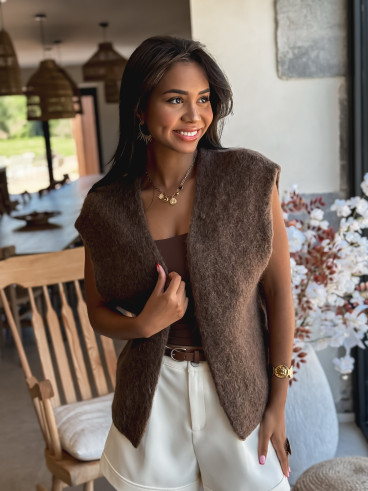 Gilet Milly - Chocolat