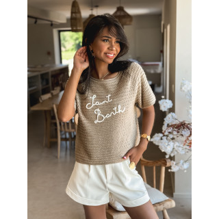 Feelhoo2518 taupe blanc