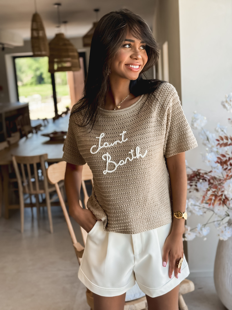 Feelhoo2518 taupe blanc