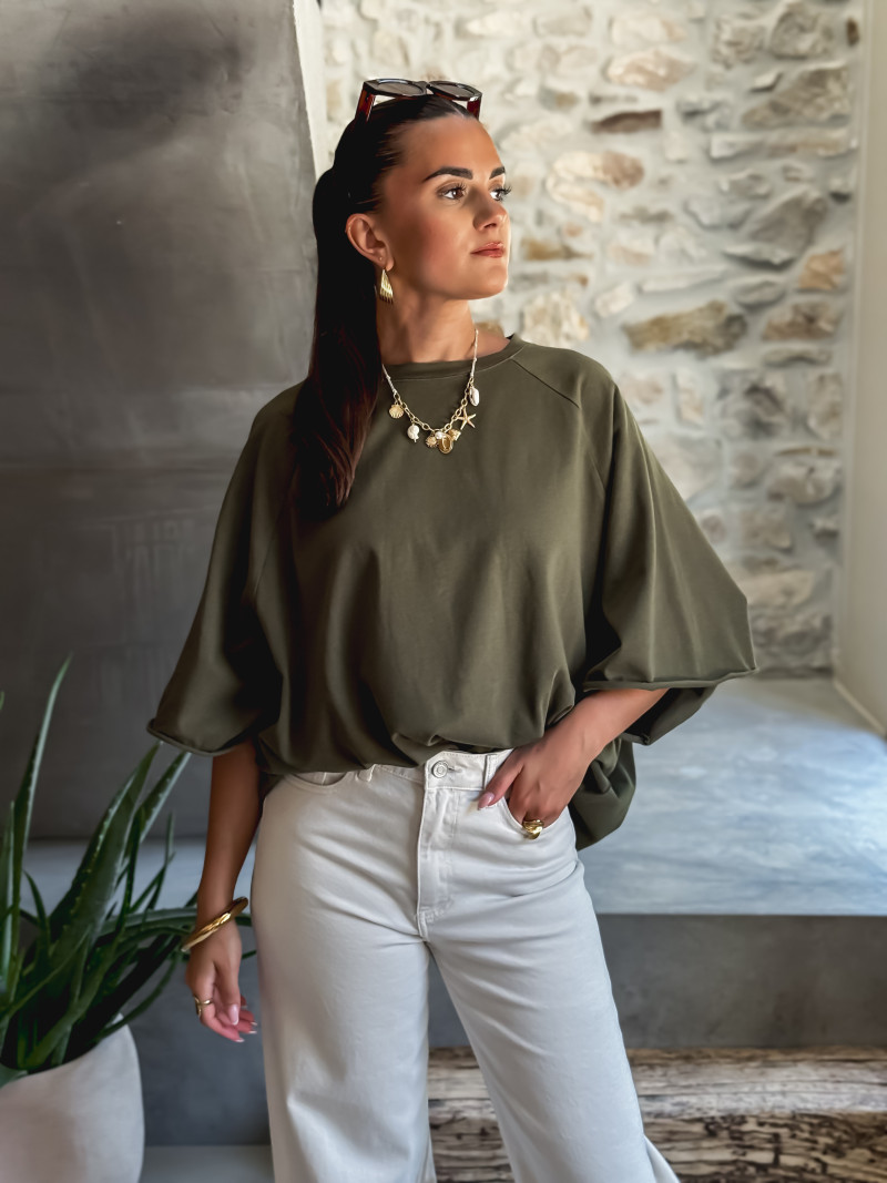 T-shirt oversize Daena - Kaki
