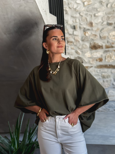 T-shirt oversize Daena - Kaki
