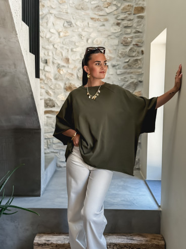 T-shirt oversize Daena - Kaki
