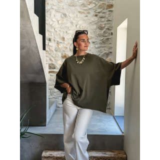 T-shirt oversize Daena - Kaki