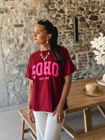 T-shirt Soho - Bordeaux
